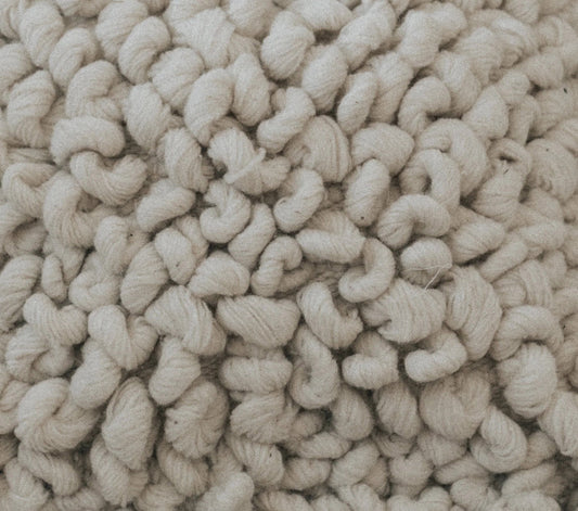 Chunky Loop Wool Throw Pillow, Natural 25" x 25"