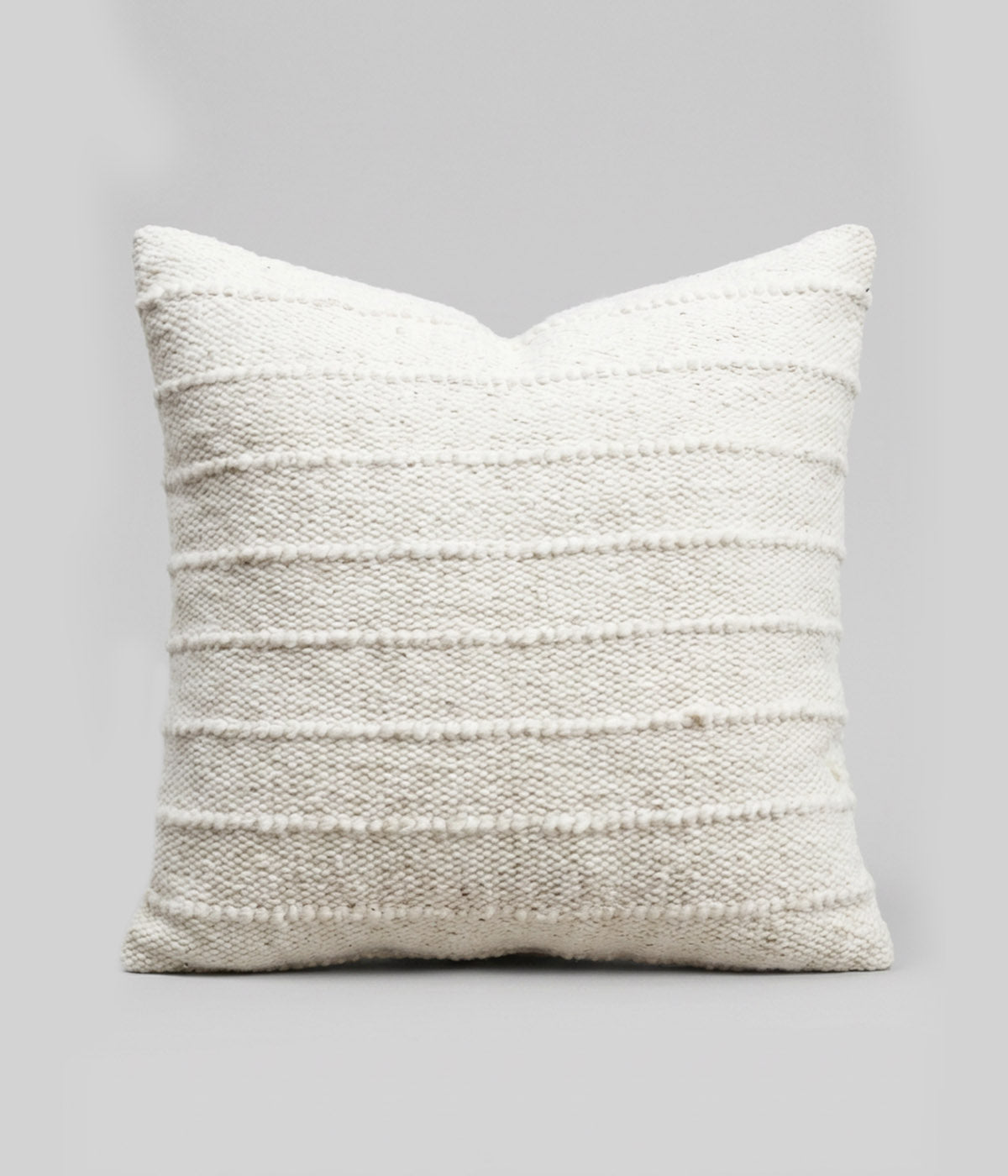 Cord Stripe Wool Throw Pillow, 20" x 20"