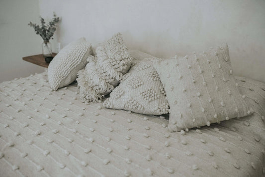 Looped Wool Throw Pillow, 20" x 20"