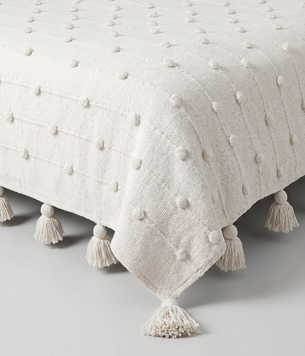 Scattered Pom Pom Wool Quilt