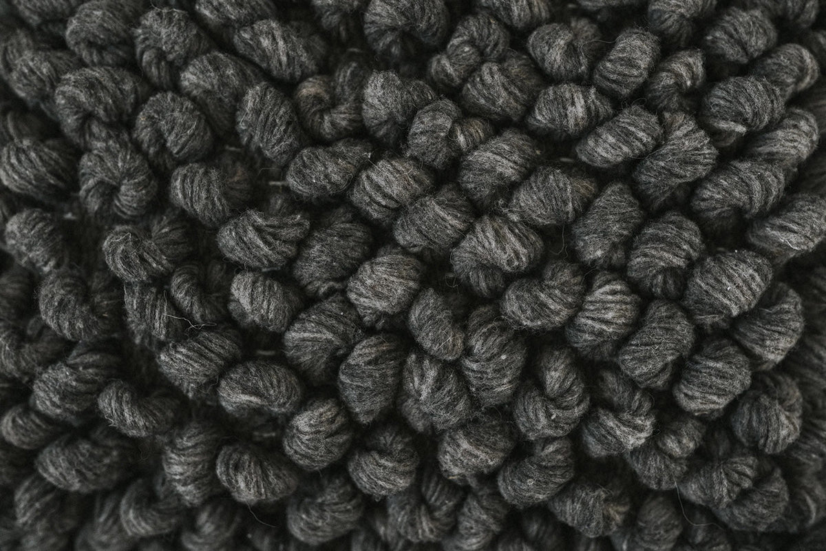 Chunky Loop Wool Throw Pillow, Charcoal 25" x 25"