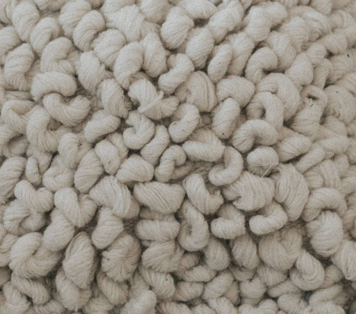 Chunky Loop Wool Throw Pillow, Natural 25" x 25"