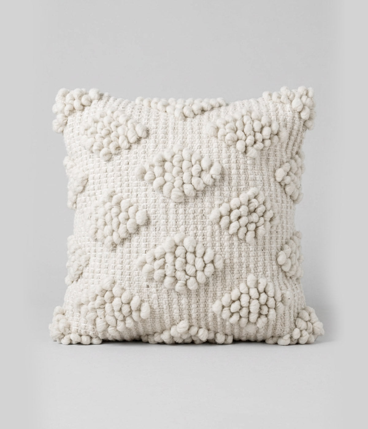 Diamond Weave Wool Throw Pillow, 19.5" x 19.5"