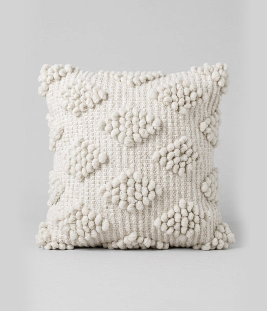 Diamond Weave Wool Throw Pillow, 19.5" x 19.5"