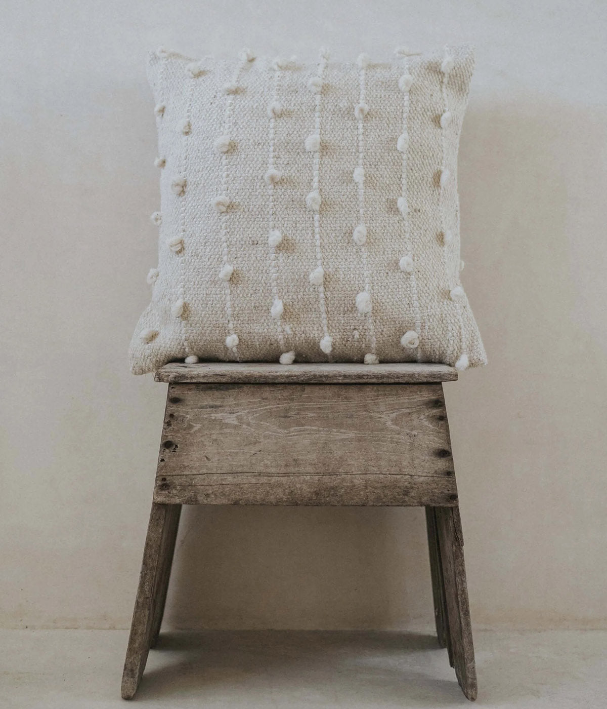 Dot Weave Wool Throw Pillow, 19.5" x 19.5"