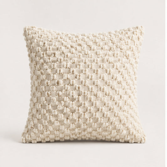 Dot Weave Wool Throw Pillow, 19.5" x 19.5"
