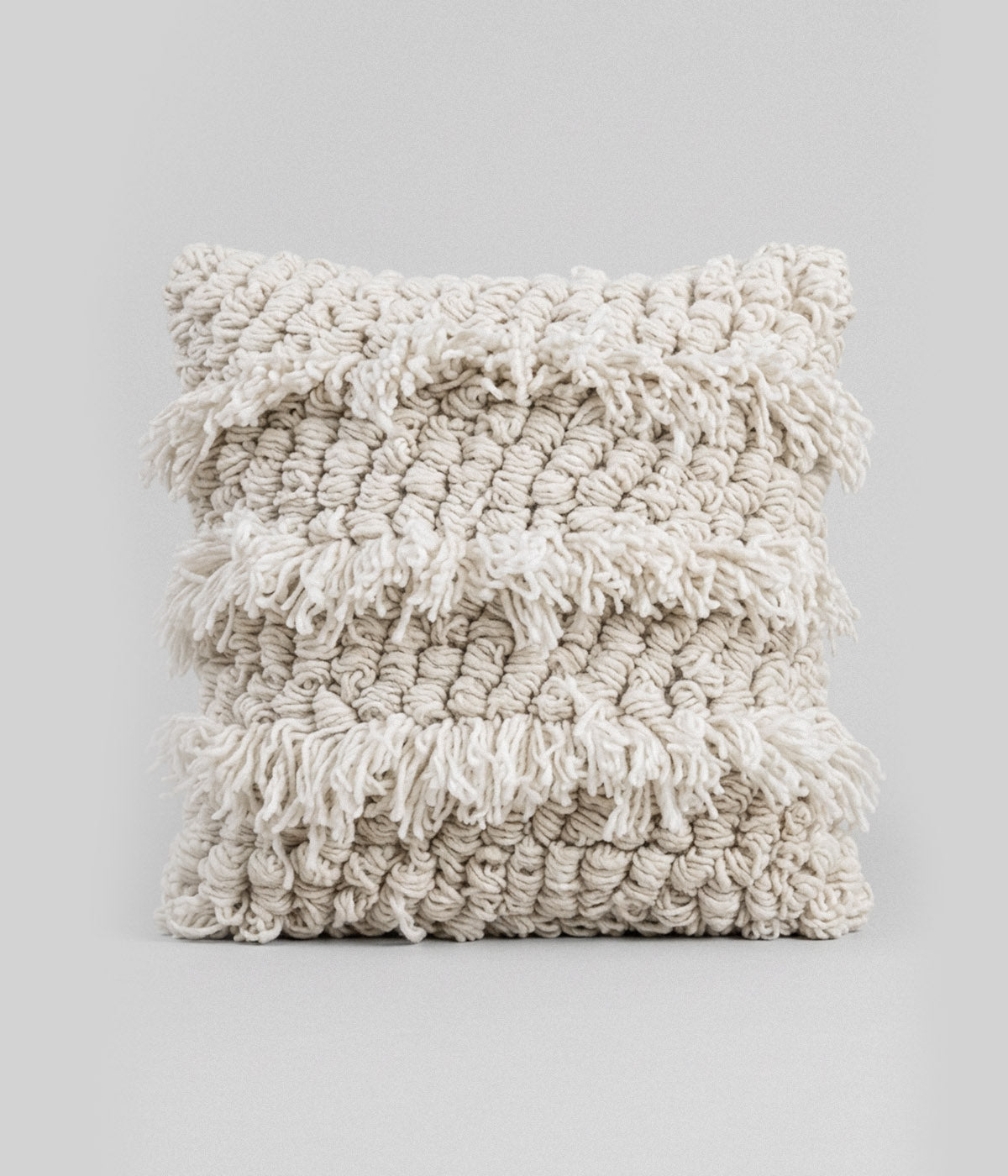 Looped Wool Throw Pillow, 20" x 20"