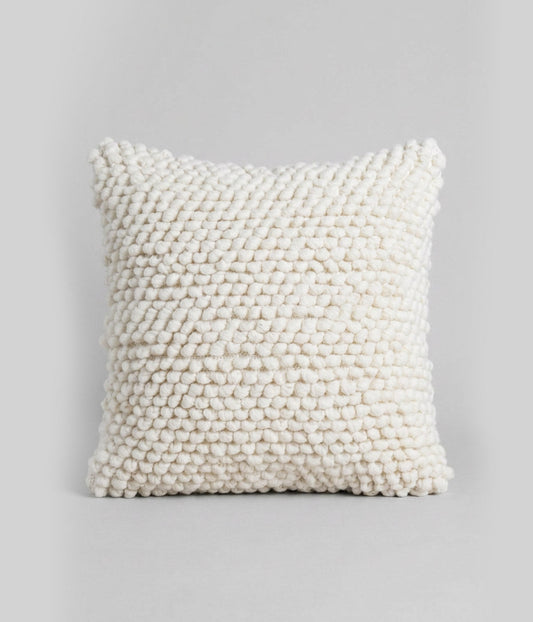 Pebble Weave Wool Throw Pillow, 19.5" x 19.5"
