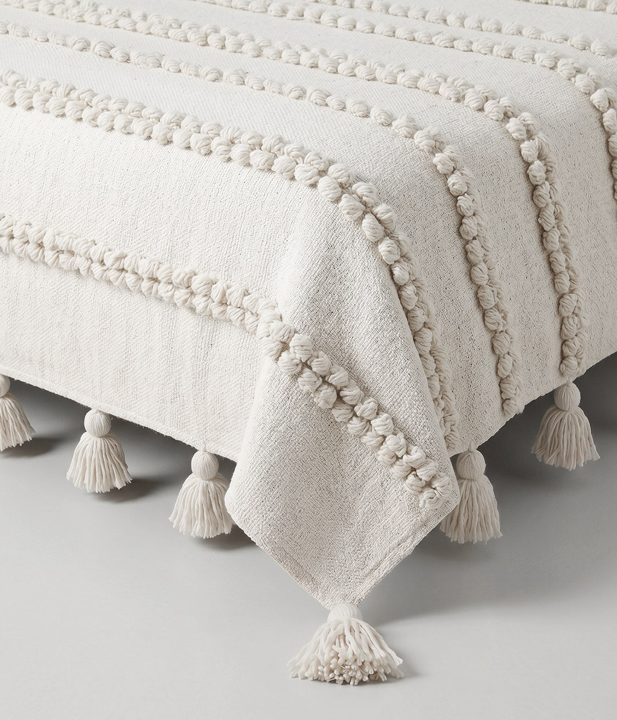 Pom Pom Stripe Wool Quilt