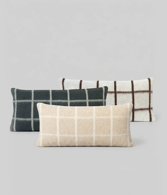 Alpaca and Cotton Throw Pillow, 23" x 11"